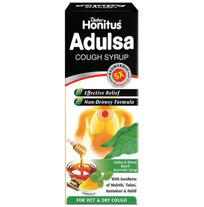 Dabur Honitus Adulsa Cough Syrup, 100 ml-1.webp